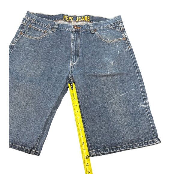 Men's 38‎ Vintage Pepe Jeans Baggy Shorts Light Wash Blue Denim |P1 - Picture 5 of 9